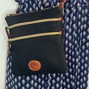 Dooney & Bourke Black and Brown Crossbody Bag